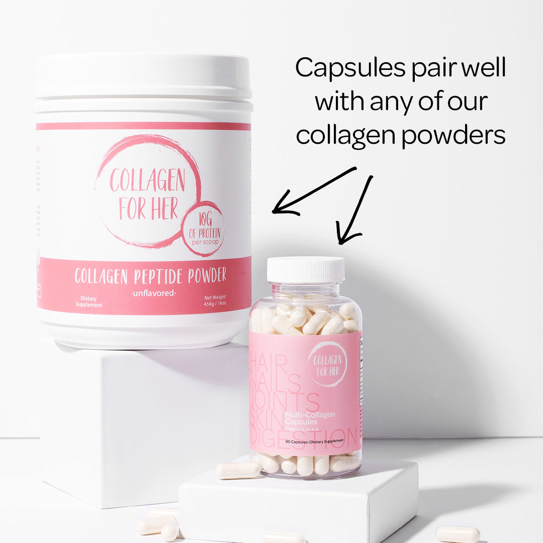 Multi-Collagen Capsules (90ct.) | 30 Day Supply | Collagen For Her